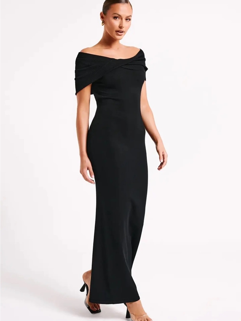 MESHKI Terese Off Shoulder Knit Maxi Dress